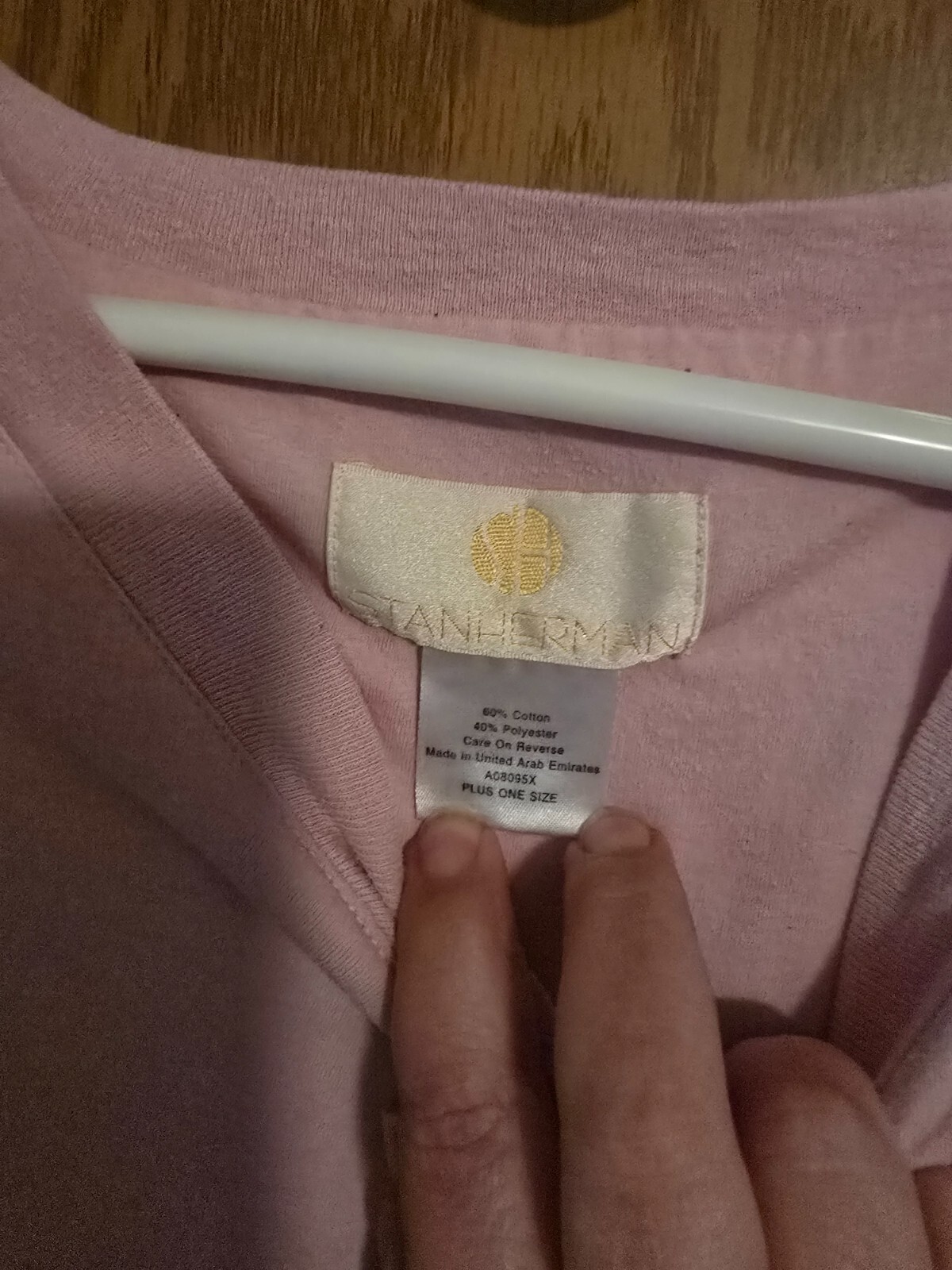 Vintage Stan Herman plus one size fits all pink nightgown