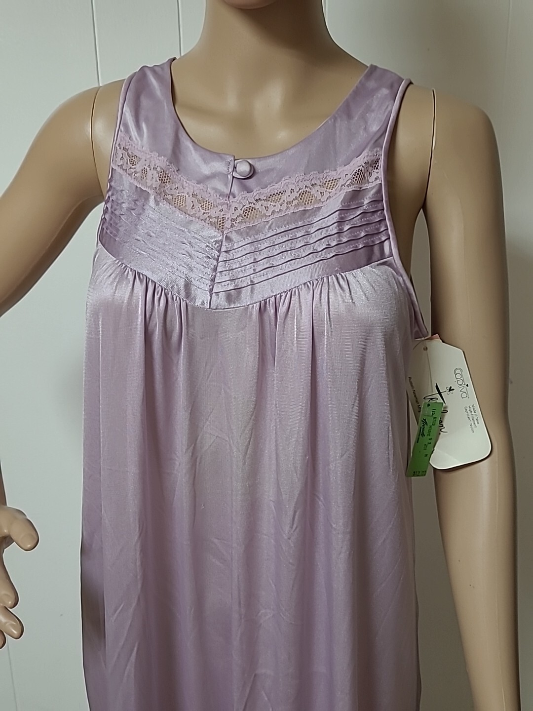 Nwt Vintage Texsheen Nightgown /Jacket 2 pc Set Mauve Purple Women&rsquo;s M