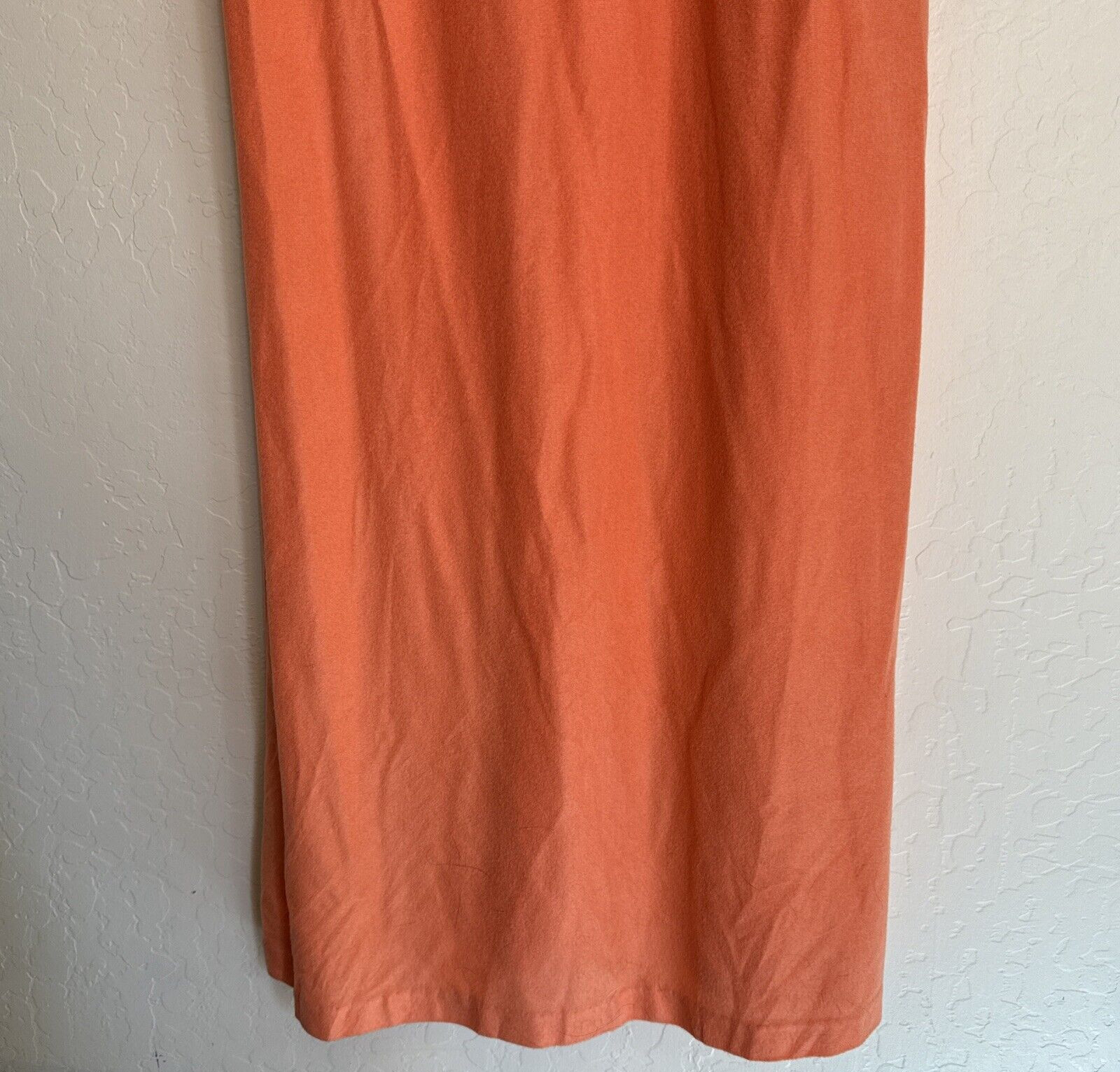 Loungees Robe Orange Size 12 See Measurements Zip Front Drawstring Waist MCM