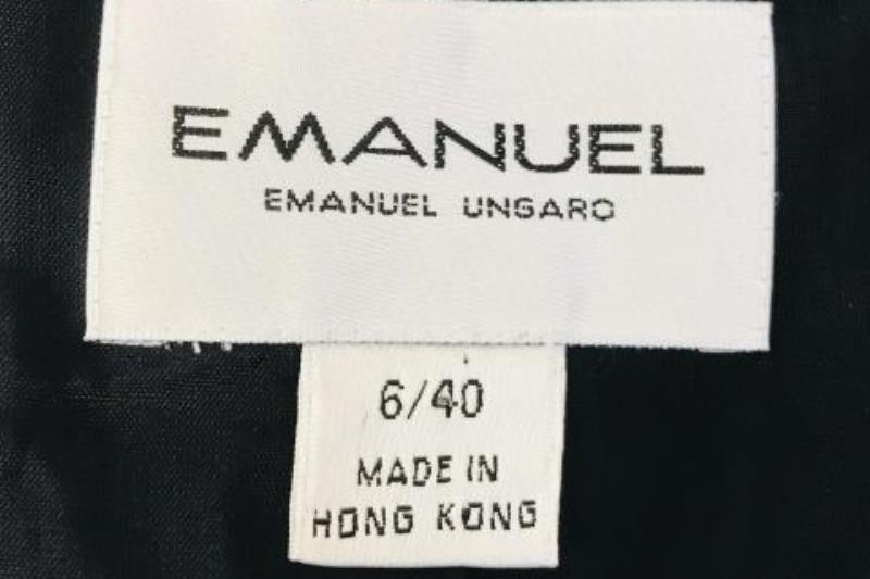 Vintage Emanuel Ungaro Women&rsquo;s Striped Jacket Sz 6 40 Black White Button Front