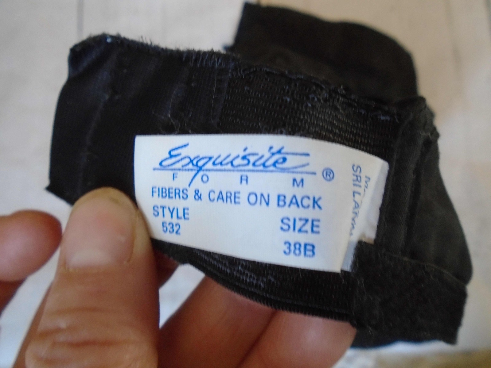 38B Black Cotton Wireless Unlined Vtg EXQUISITE FORM Bra #532 38B