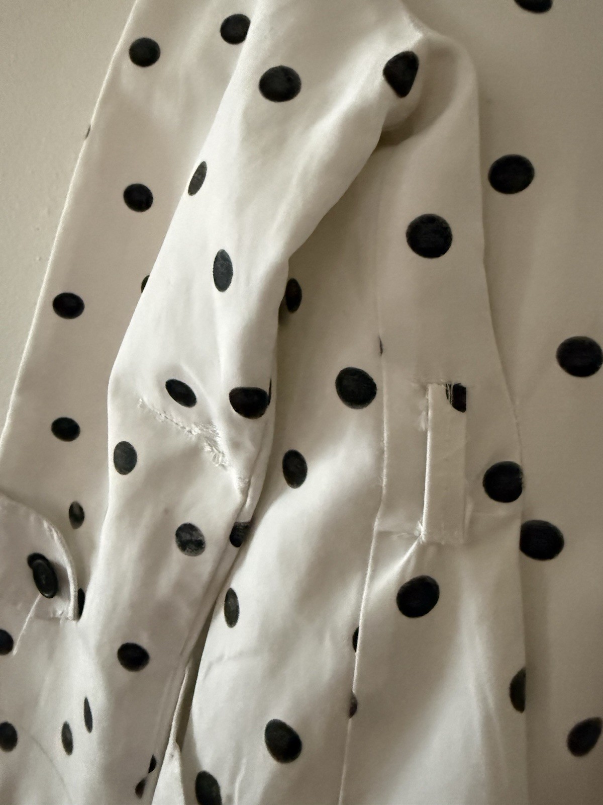 1960s Polka Dot Print Faille Trench Coat Double Breasted Jacket Jackie O 50s
