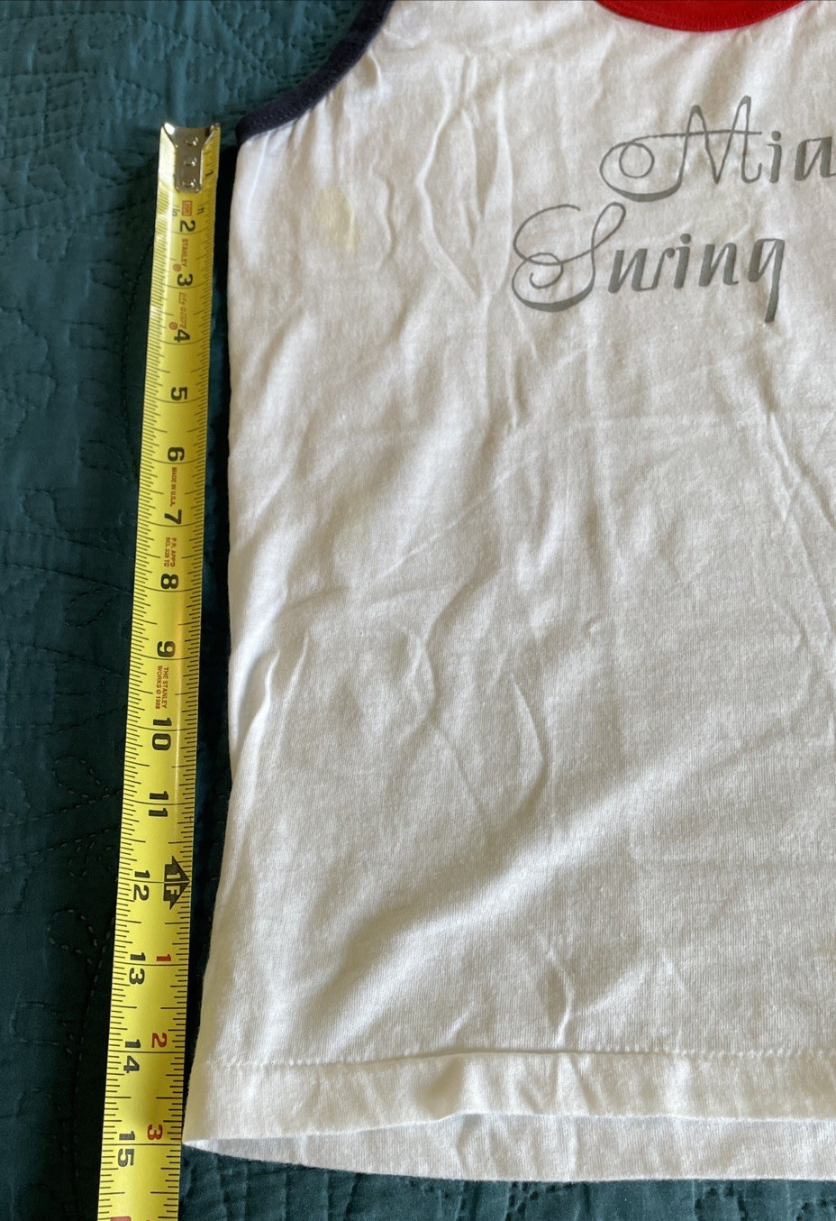 VTG 70&rsquo;s 1970s ringer tank top, women’s, small, a few small stains