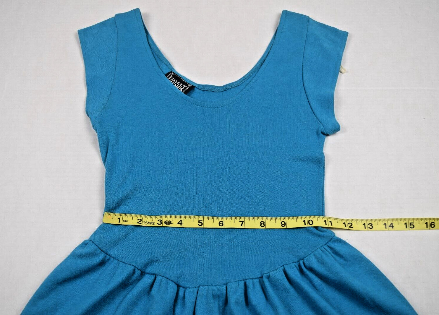 Vintage Dress Timely Trends Size 5/6 80s Blueberry Soft Stretchy Jersey Made USA