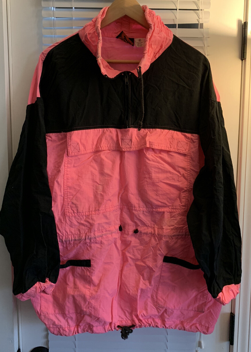 Vintage Shell shock Windbreaker Neon Color Block 90’s 80’s Jacket Supreme M