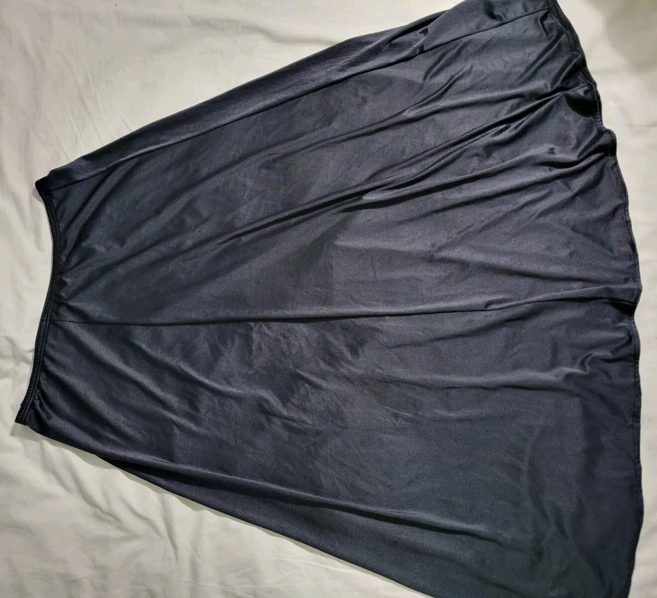 Vtg Bali Studio Half Slip Black Soft No Lace Sz L Nylon Lycra Spandex Soft