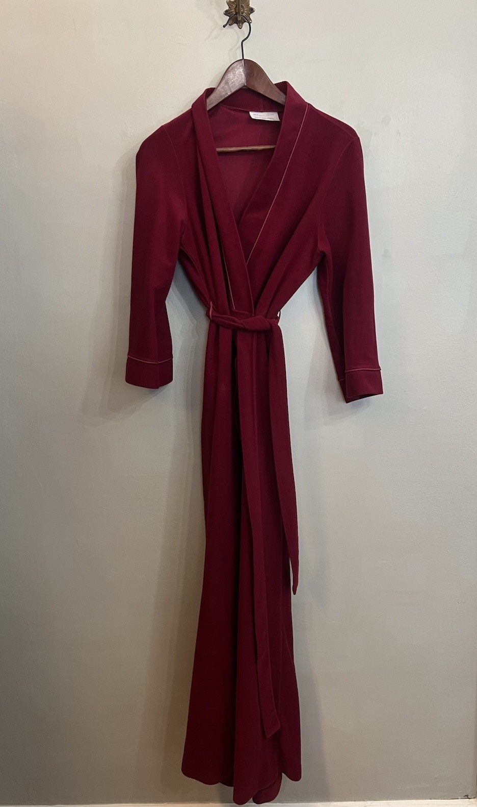 VTG JCPenney Size S Maroon Robe USA Retro