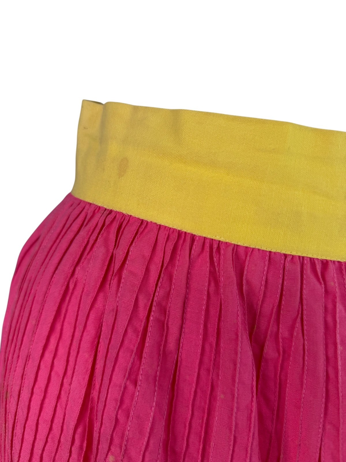 Georgia Charuhas Vintage 1970&rsquo;s Folkloric Mexican Skirt Pink & Blue Floral Sz 10