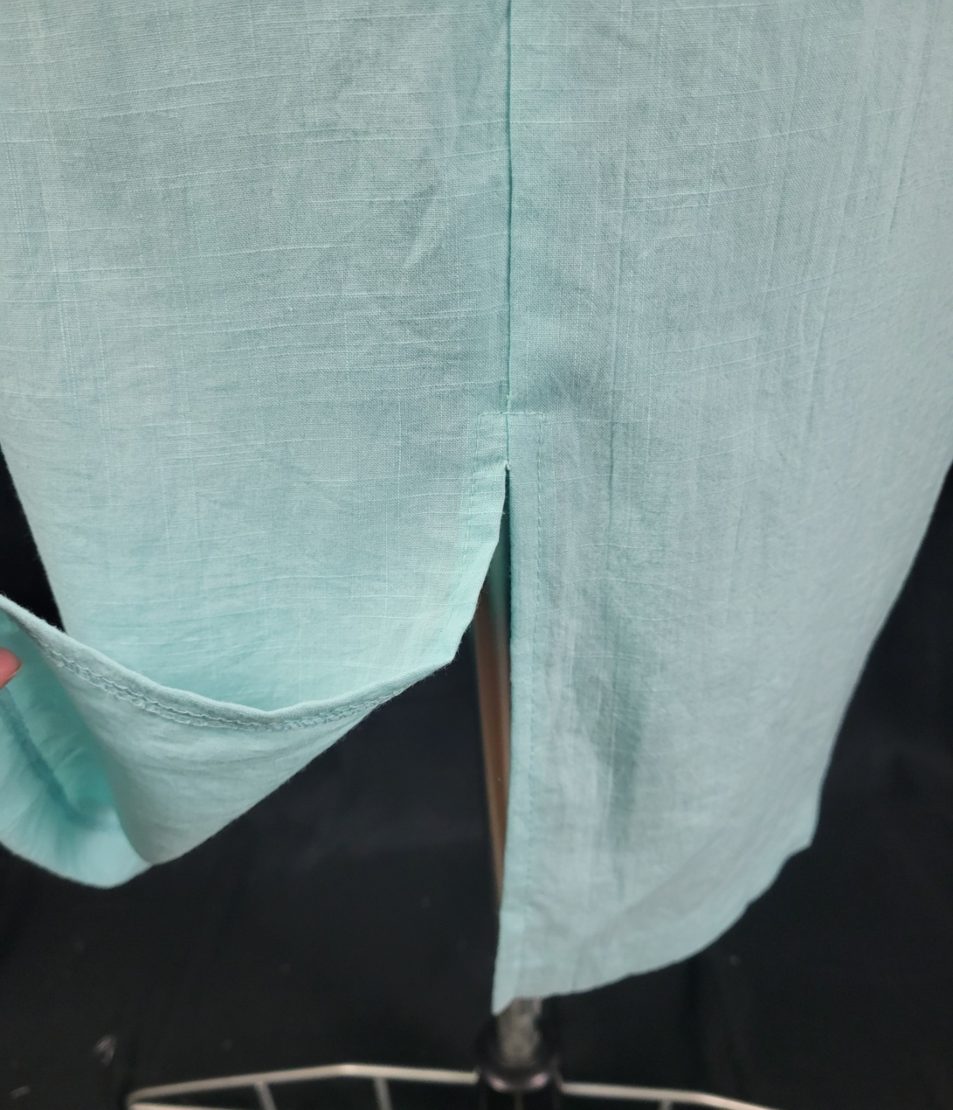 Vintage Stuart Alan Mint Green Blouson Dress w Slim Skirt & Belt Size 18