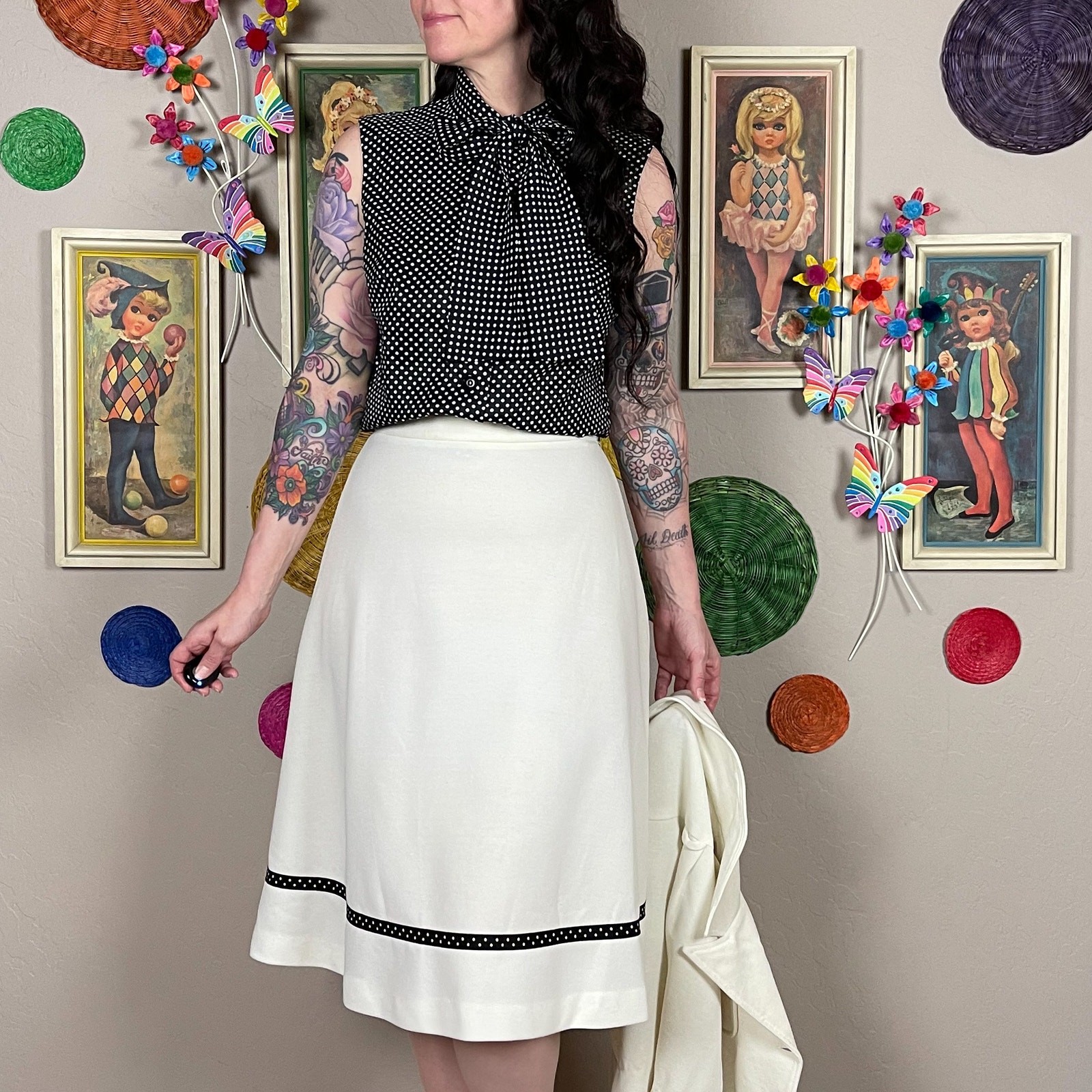 Vintage 1970s 3-Piece Jacket Blouse and Skirt Set | 26&Prime; Waist