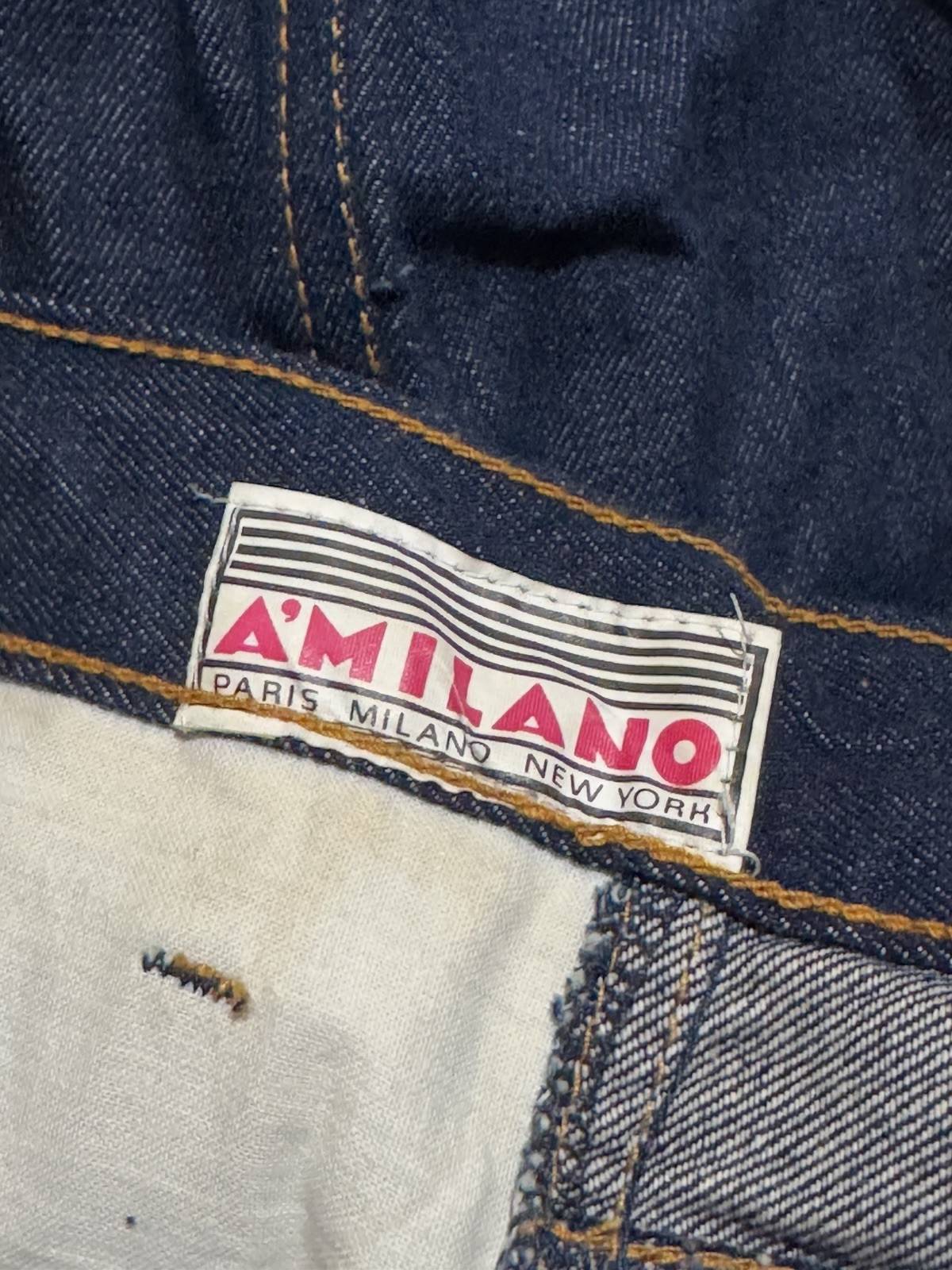 NWT Vtg A’Milano 1970s Denim Shorts Rolled Cuffs Women’s 15/16 13”Rise 30”waist