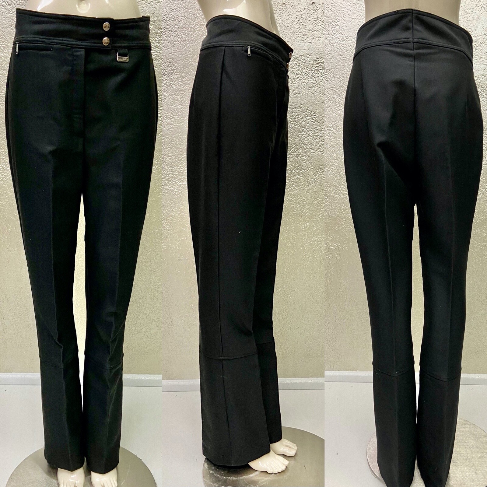 Vintage 1970&rsquo;s WHITE STAG Navy Blue Ski Pants Polyester Flared Stirrups 29&Prime; W