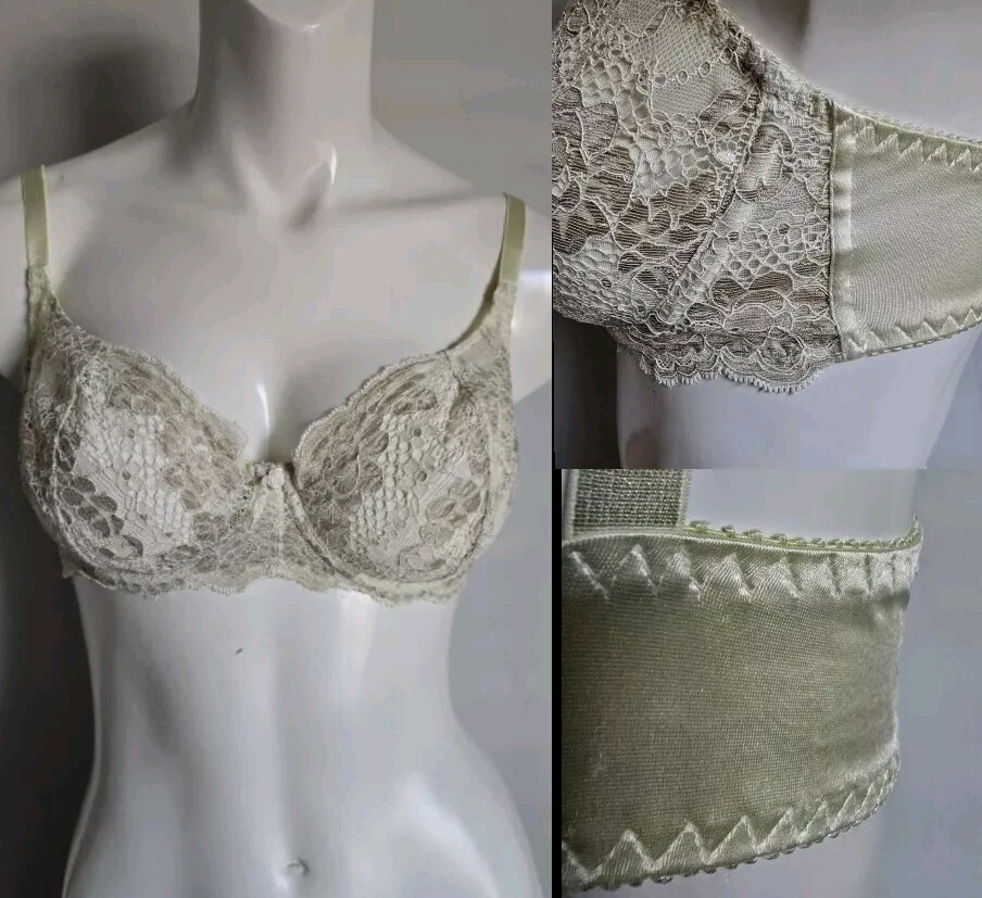 Vtg 90&rsquo;s Victoria&rsquo;s Secret Lace Second Skin Underwire Unlined Bra! 36D