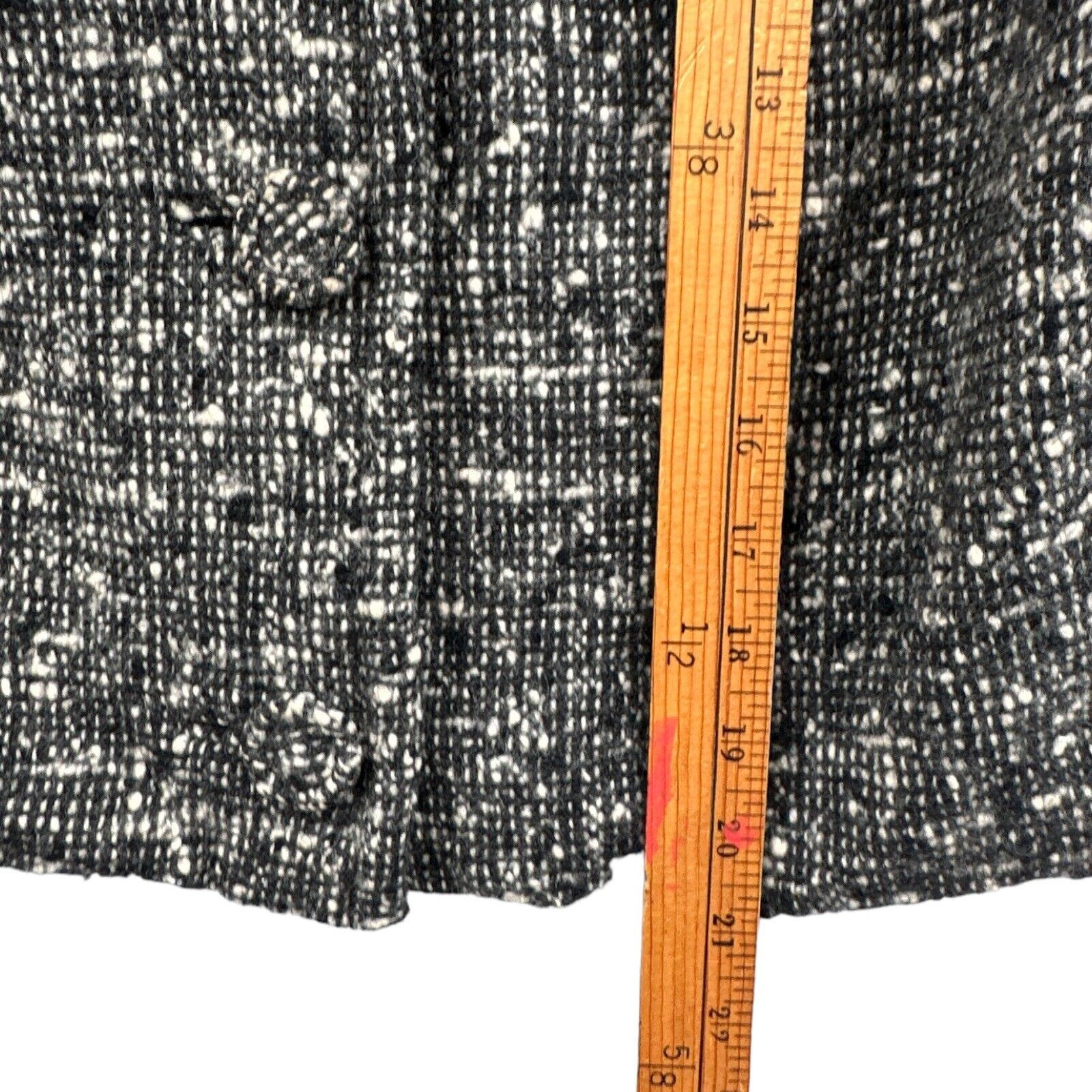 VTG Pendleton Blazer Jacket Wool Tweed Lg Black White Bolero Business Preppy USA
