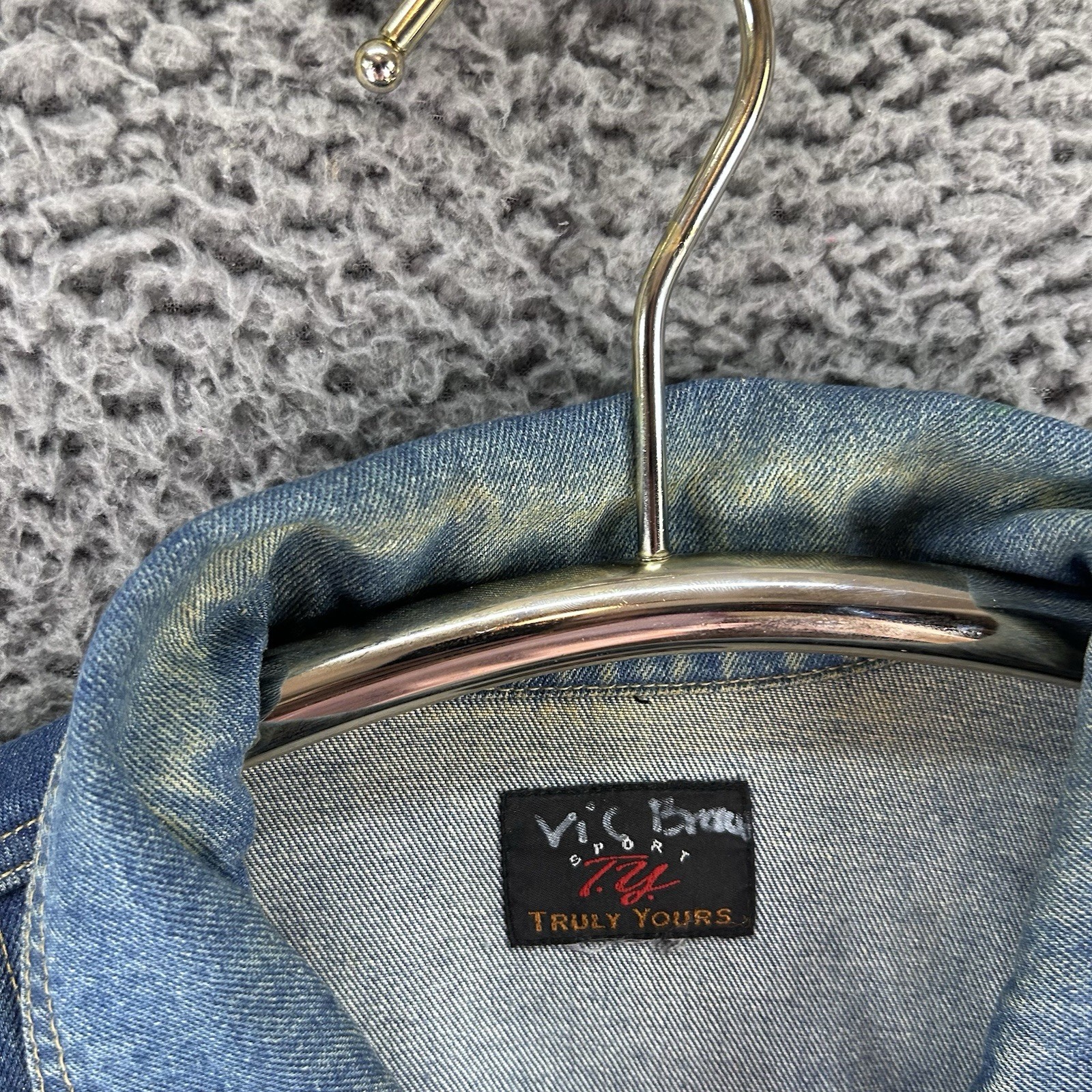 Vintage 90s Long Denim Chore Jacket Size 2X Everyday Toggles Boho Cottagecore
