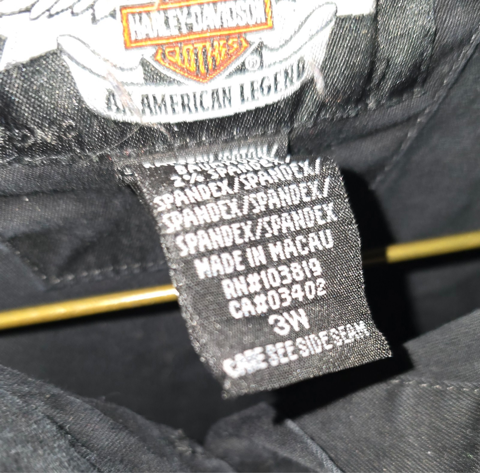 Harley-Davidson Women’s Black Button Shirt 3W Embroidered Patches Macau