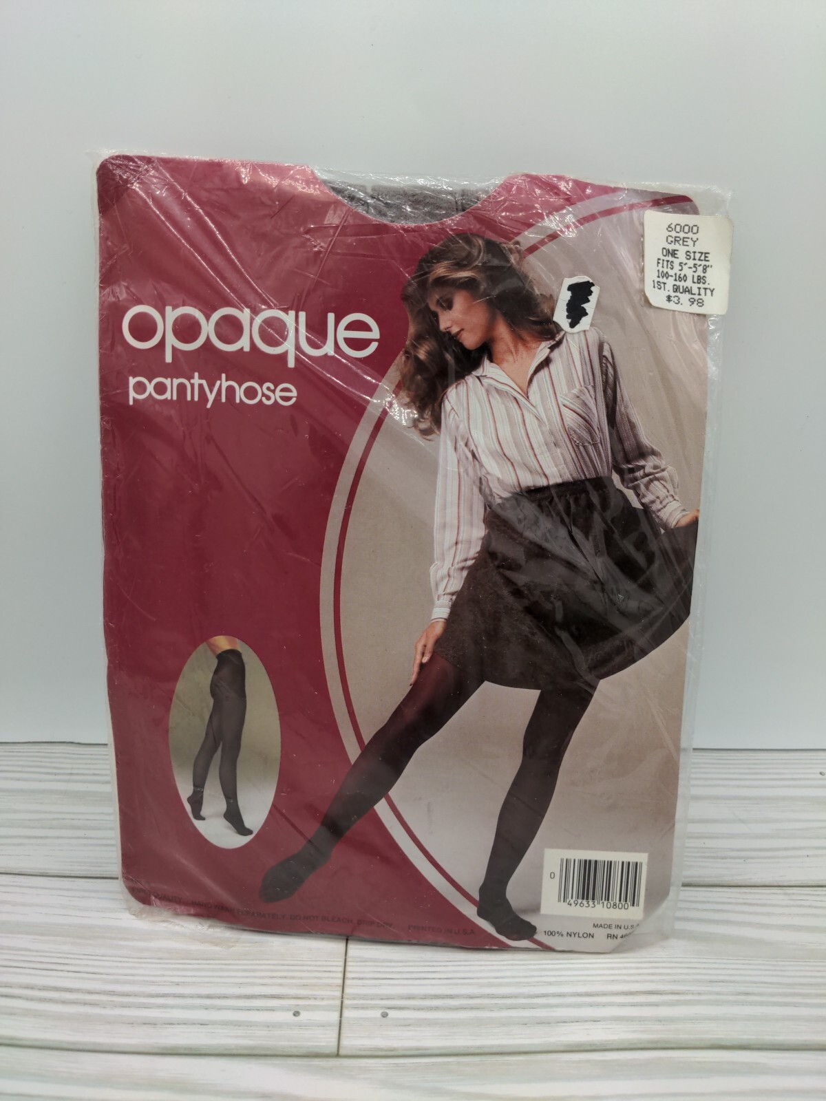Vintage 1970&rsquo;s First Quality Gray Pantyhose New Old Stock USA Made