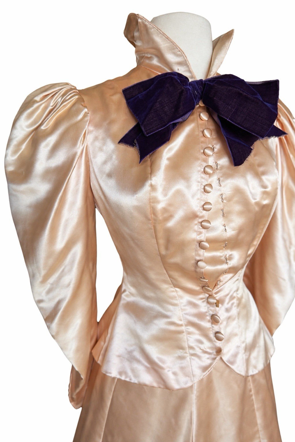 Original Late 1930s Early 1940s Paramount Studios Satin Glamour Gown Dress 30s