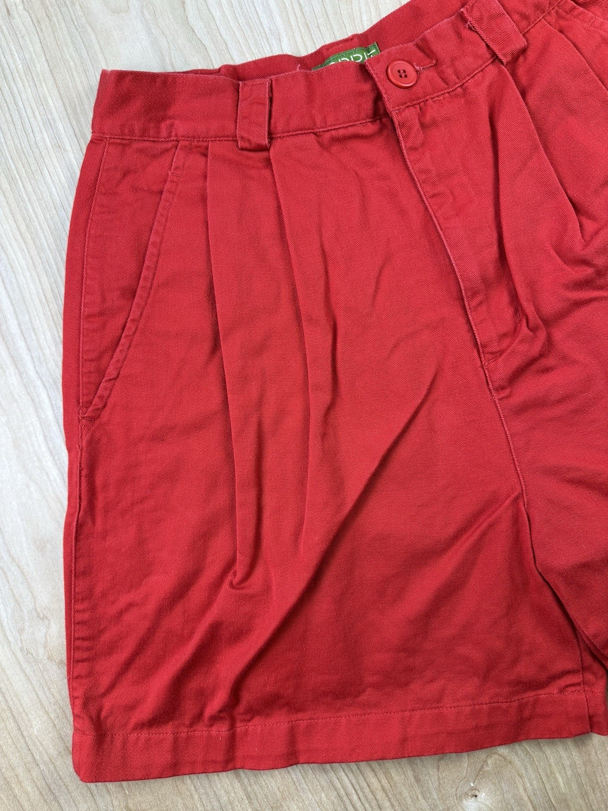 vintage 80&rsquo;s ESPRIT red pleated SHORTS all COTTON size 11/12 preppy NEW WAVE