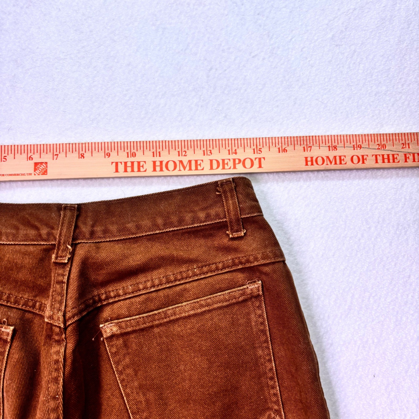 J&Hook Jeanswear Brown Work Pants Size 12 Vintage Workwear Straight Leg