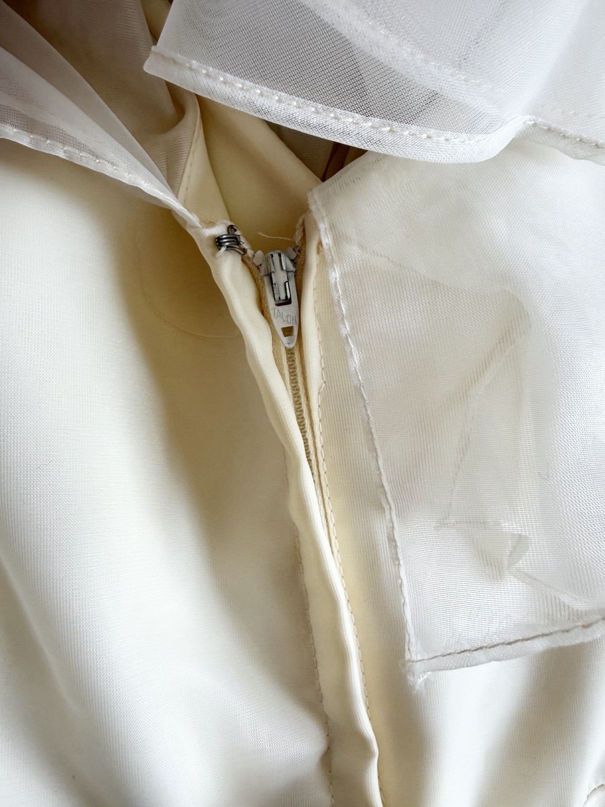 Vintage Pale Yellow Lorrie Deb Gown, Ruffles, Prom Dress