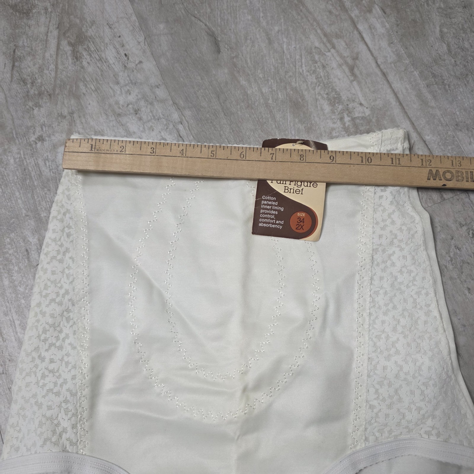 Vintage Cotton Lined Full Figure High Waist Brief Size 34 2x NWT!