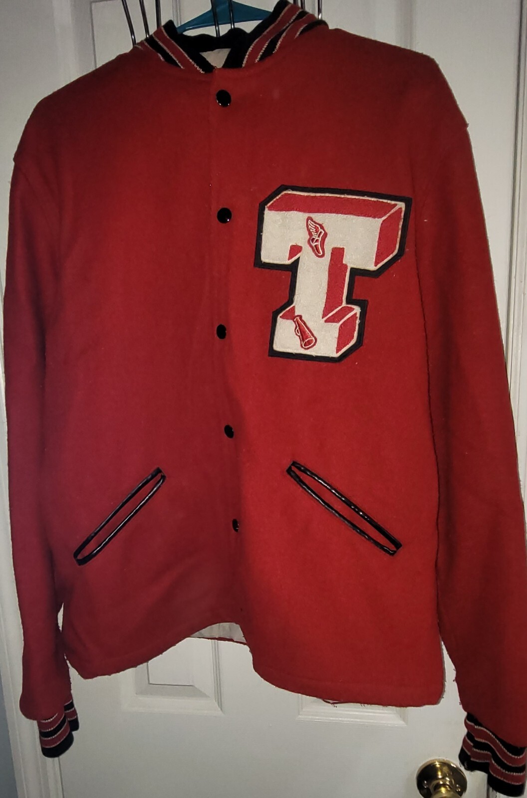 Vintage Womens NEFF Wool Varsity Cheerleader Letterman Jacket Bulldogs SZ M