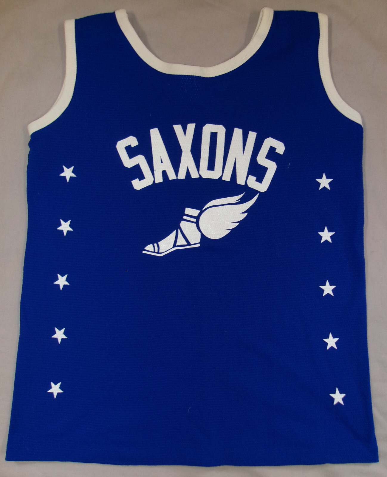 Vtg 70S 80S W&rsquo;S RUSSELL ATHLETIC TAG BASKETBALL JERSEY SAXONS USA MADE MISSES 12