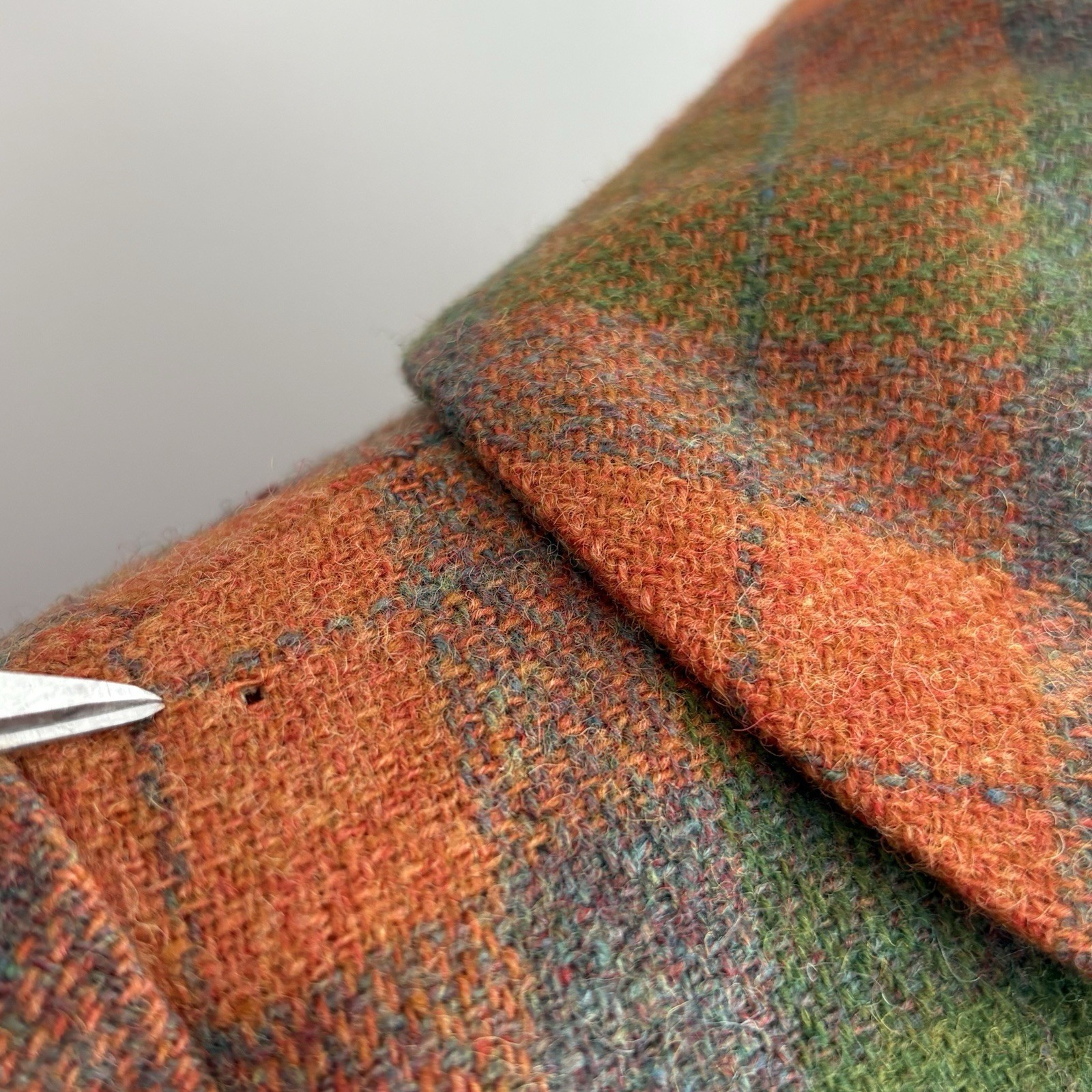 Vintage 1950’s Rainbow Plaid Wool Cropped Peter Pan collar Jacket XS/S