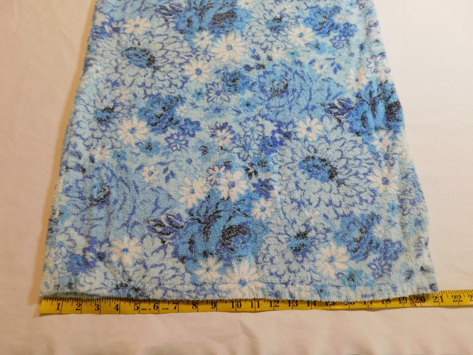 VTG TERRY CLOTH TOWEL DRESS 60&rsquo;s BEACH TOWEL COVER UP GROOVY HANDMADE sz S M