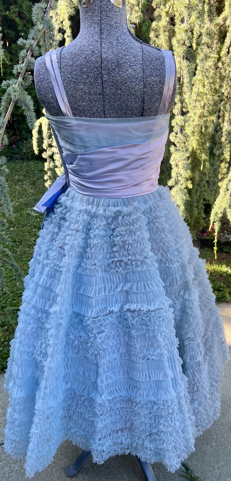 VINTAGE 1950&rsquo;s BLUE CUPCAKE PROM PARTY DRESS