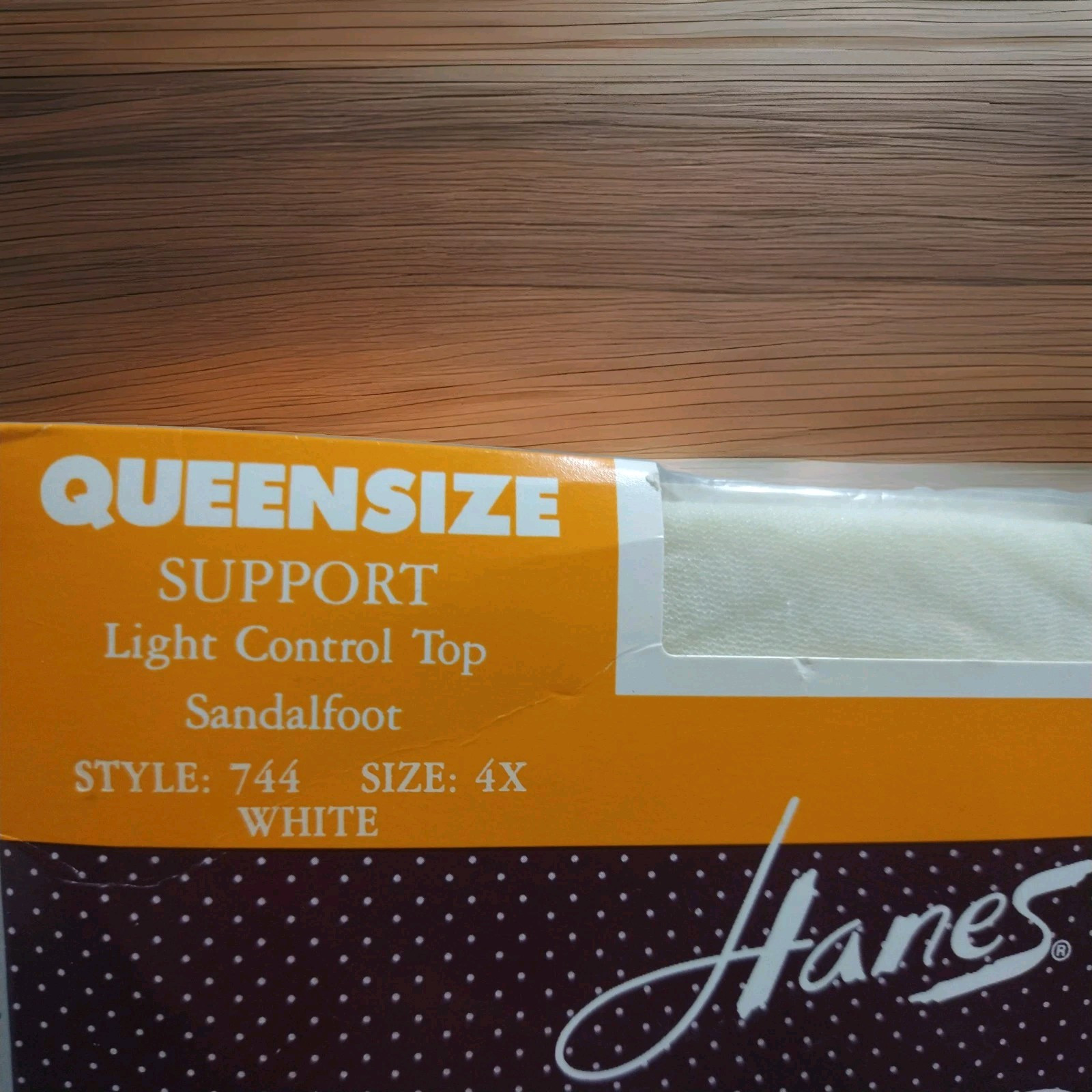 Vtg Hanes Fitting Pretty Ultra Sheer Pantyhose Light Control Queen Size 4X Ivory