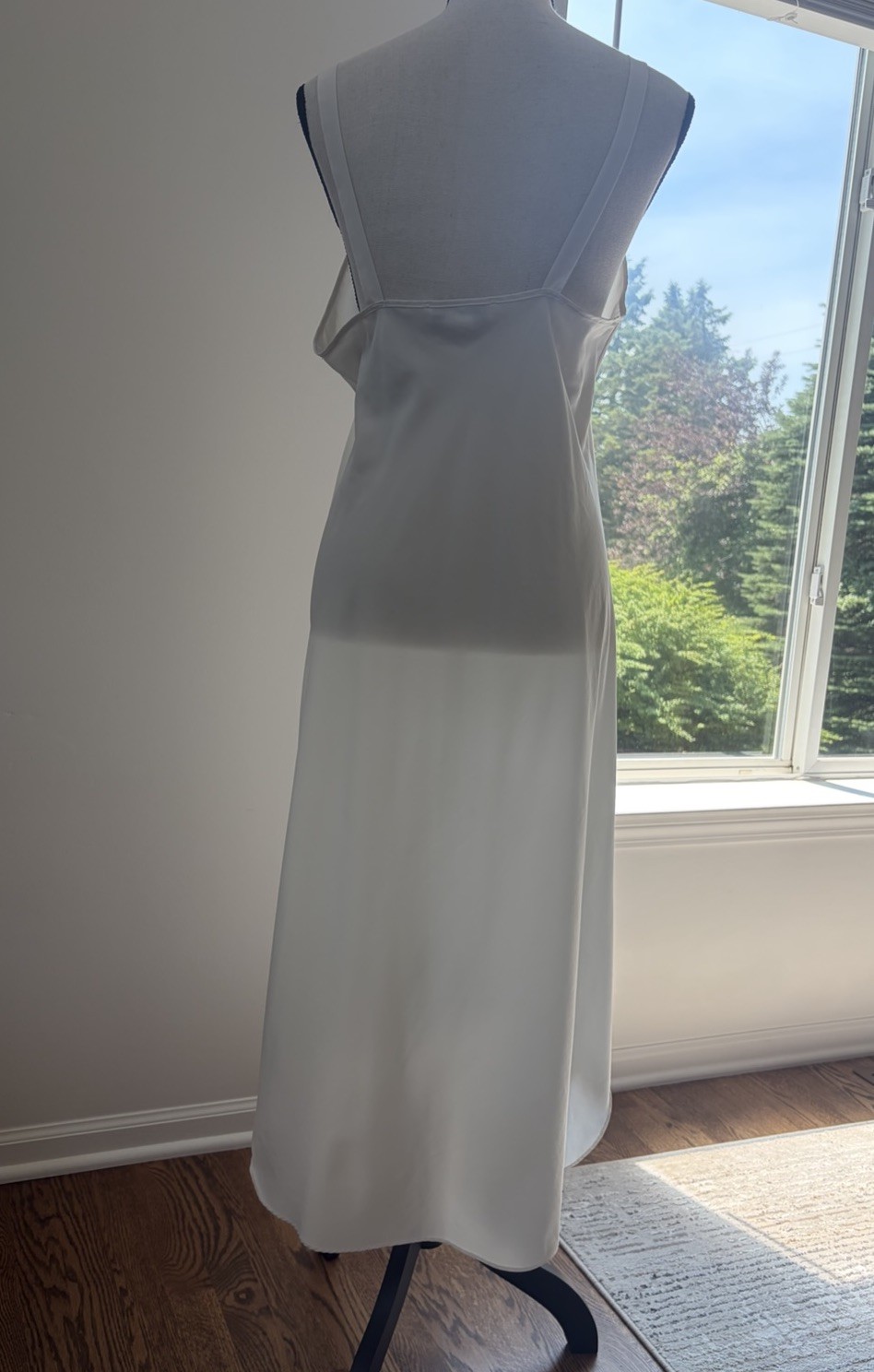 Val Mode Lingerie White Polyester Slip Nightgown M Whimsical Feminine