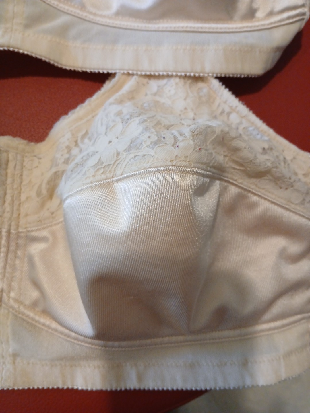 Jodee Surgical Style 3201 Post Mastectomy Bra Tan w/Pockets 42D Lot of 2
