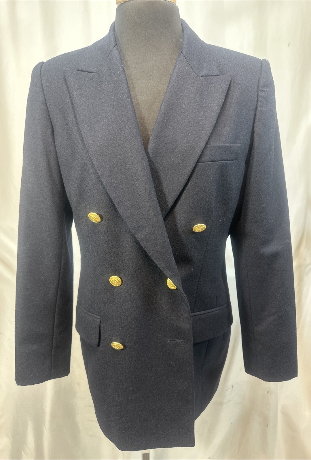 VTG 90’s Liz Claiborne Blazer Sz 10 Double Breasted 6 Gold Button Women&rsquo;s Jacket