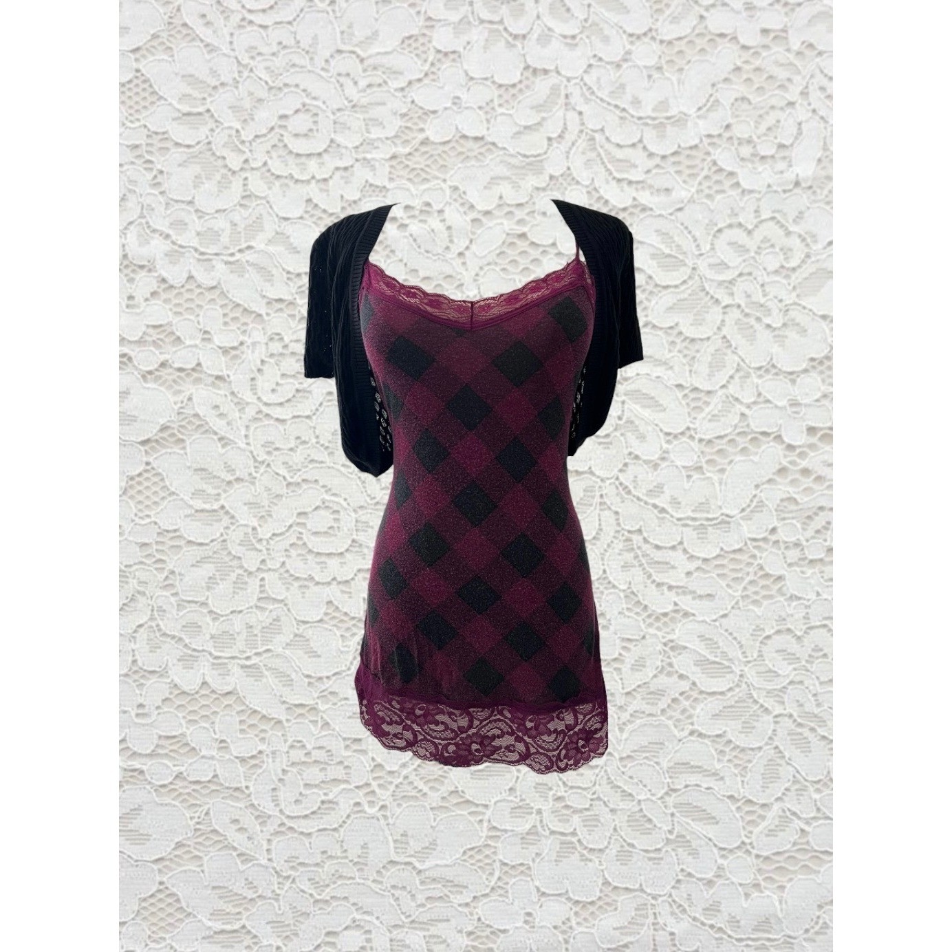 vintage y2k black short sleeve bolero cardigan