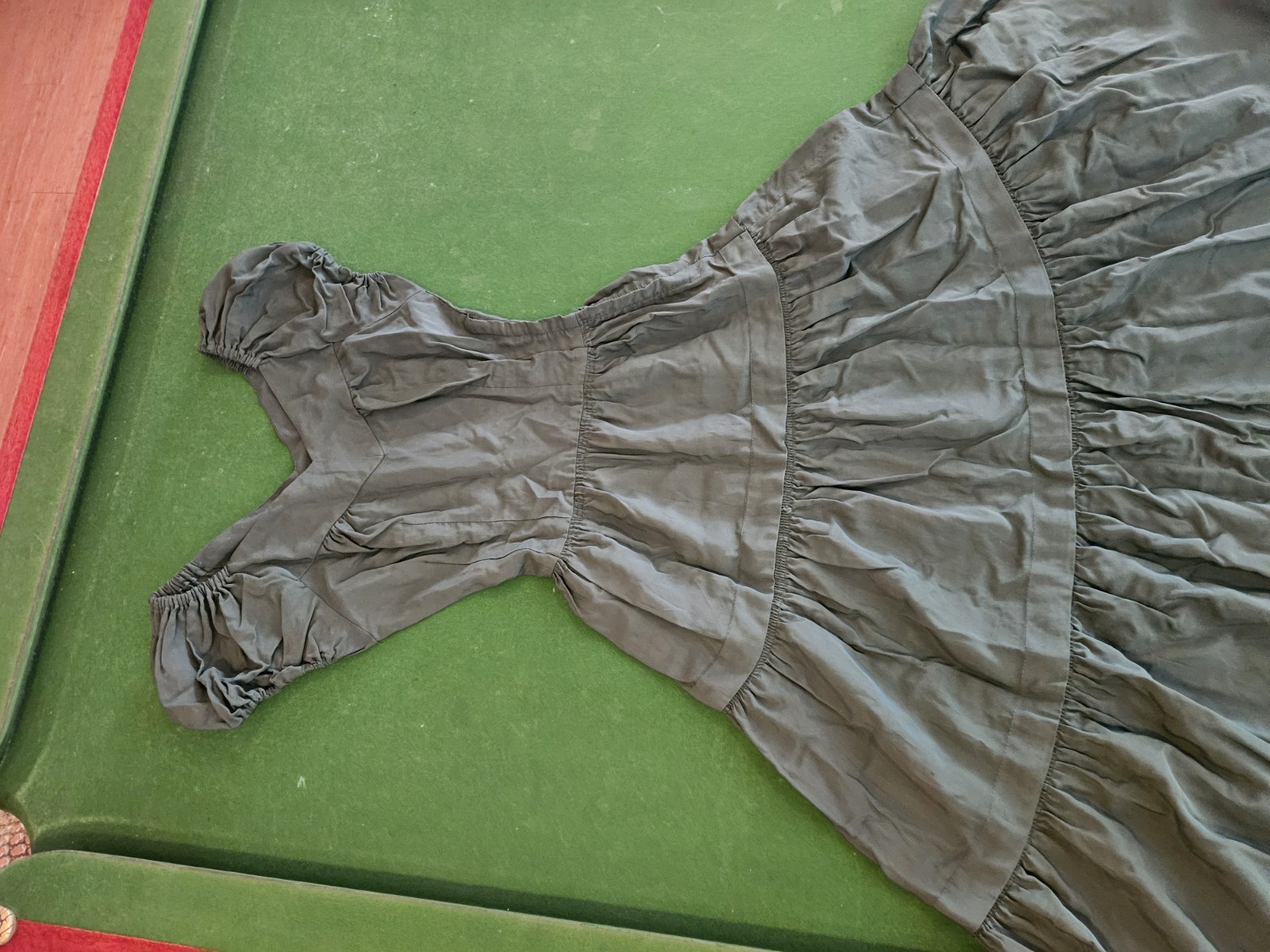 Vintage Authentic Victorian Edwardian Forest Green Dress Size XS-S