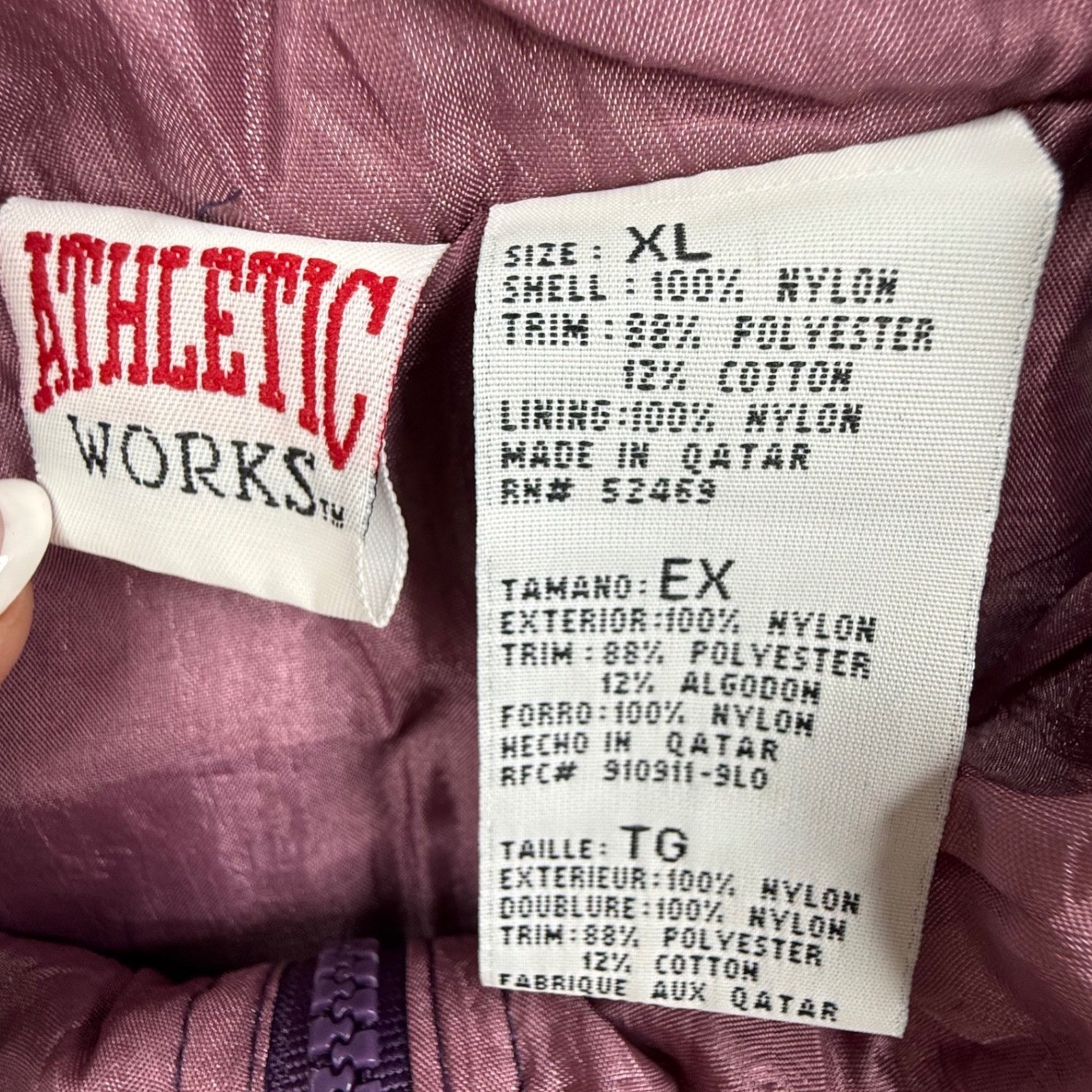 VTG 90s Purple Windbreaker Bomber Jacket XL eclectic street wear Y2K old school