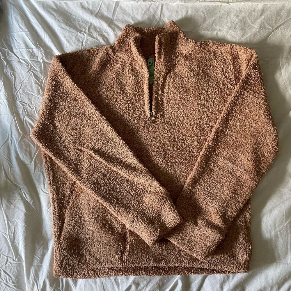 Honeydew Intimates Set Comfort Queen Half Zip Pullover & Joggers Size S in Sepia