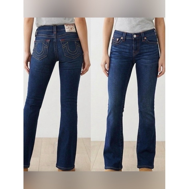 Vintage Y2K True Religion Women&rsquo;s Dark wash Flare Jeans