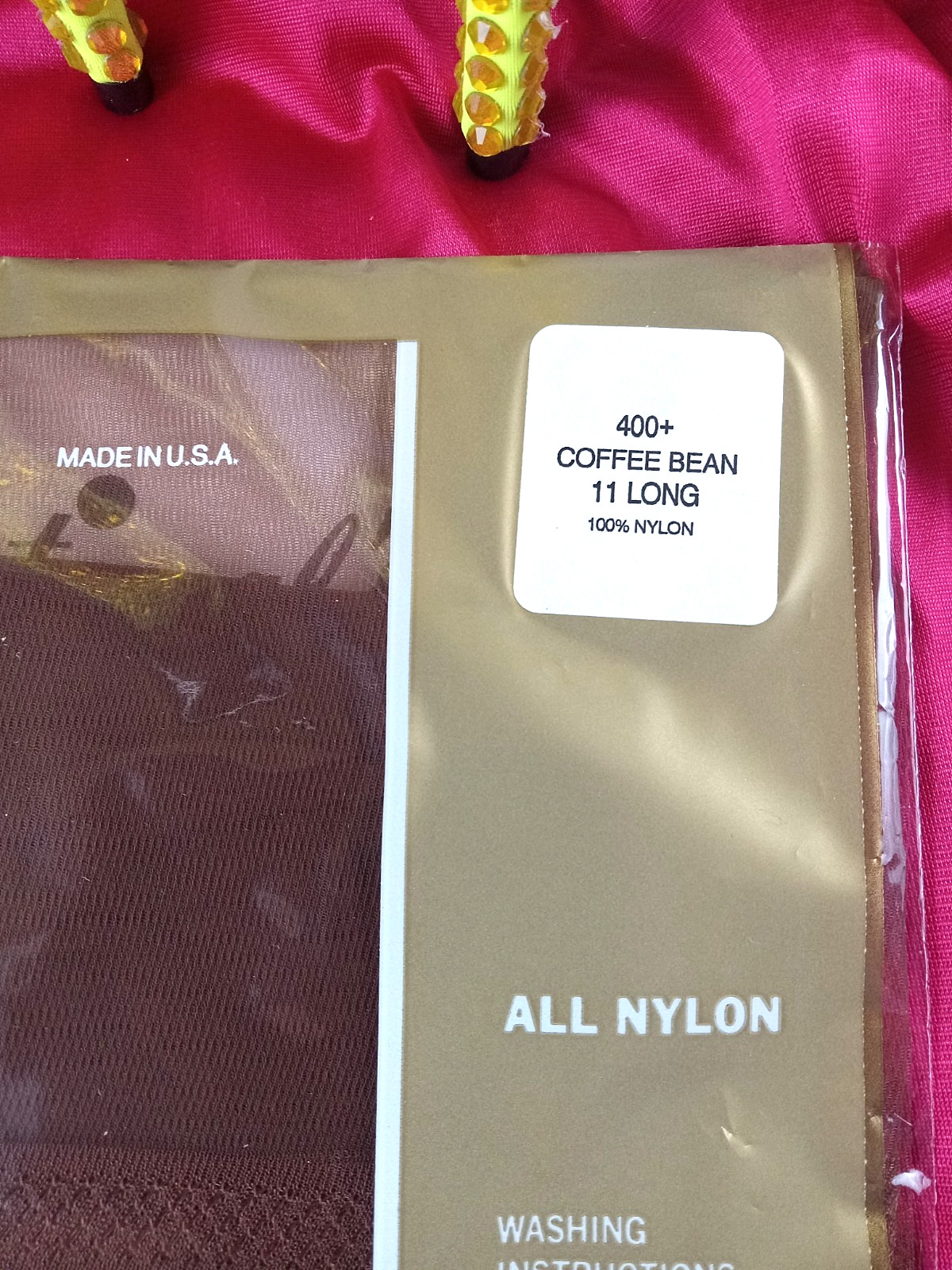 SZ 11 LONG SEXY FLAT KNIT RHT GARTER NYLON STOCKINGS NATIONAL&rsquo;S STYLE 400