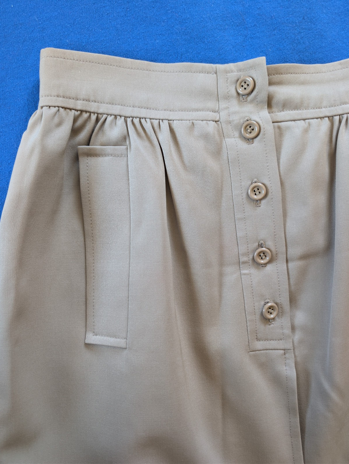 Vtg 1980s Emanuel Ungaro Parallèle Tan Skirt 24&Prime;