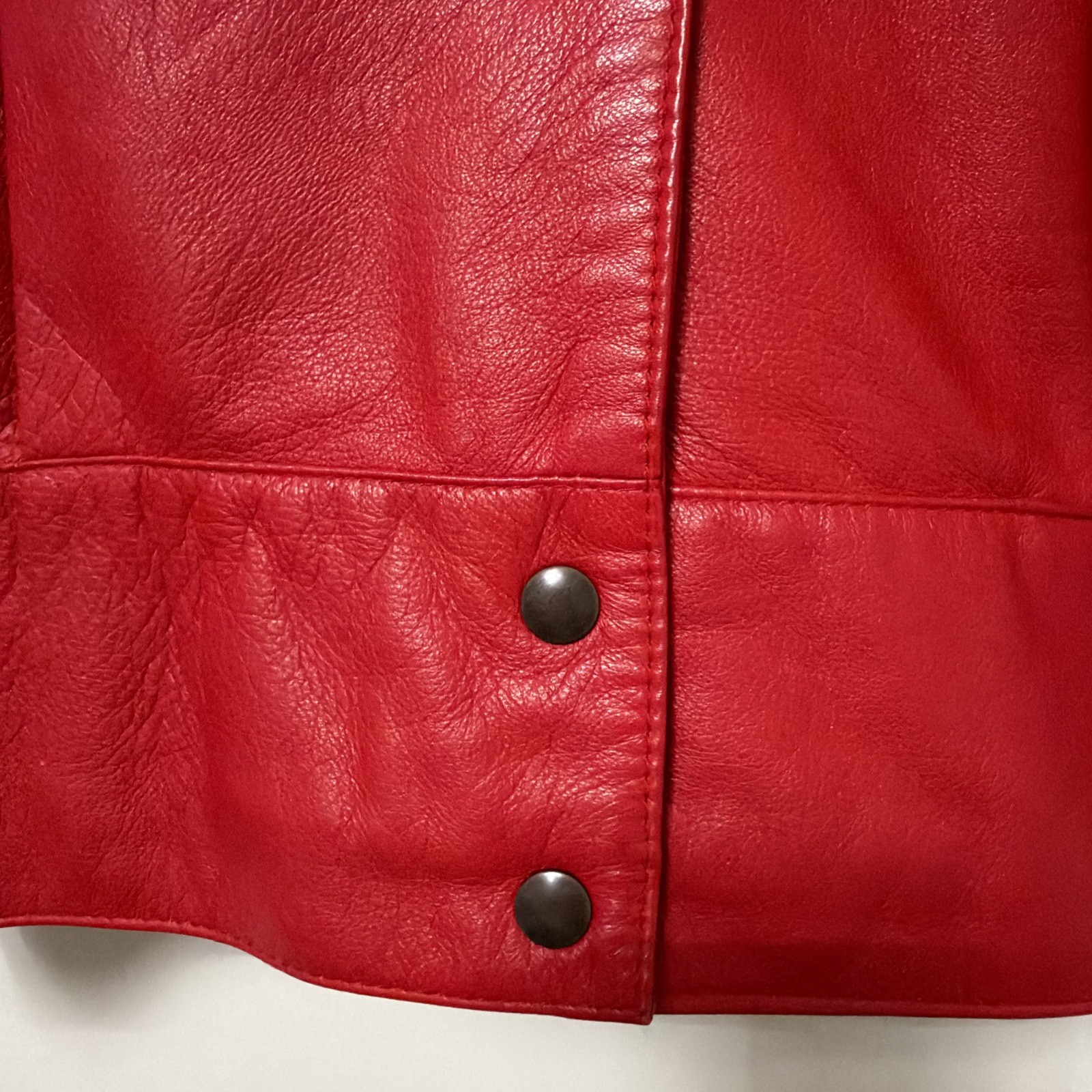 Leather Vintage 1980s Red Jacket size 10/12