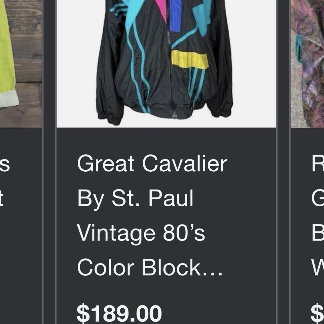 Vintage 1980s Great Cavalier by St. Paul Purple Multicolor Iridescent Tracksuit
