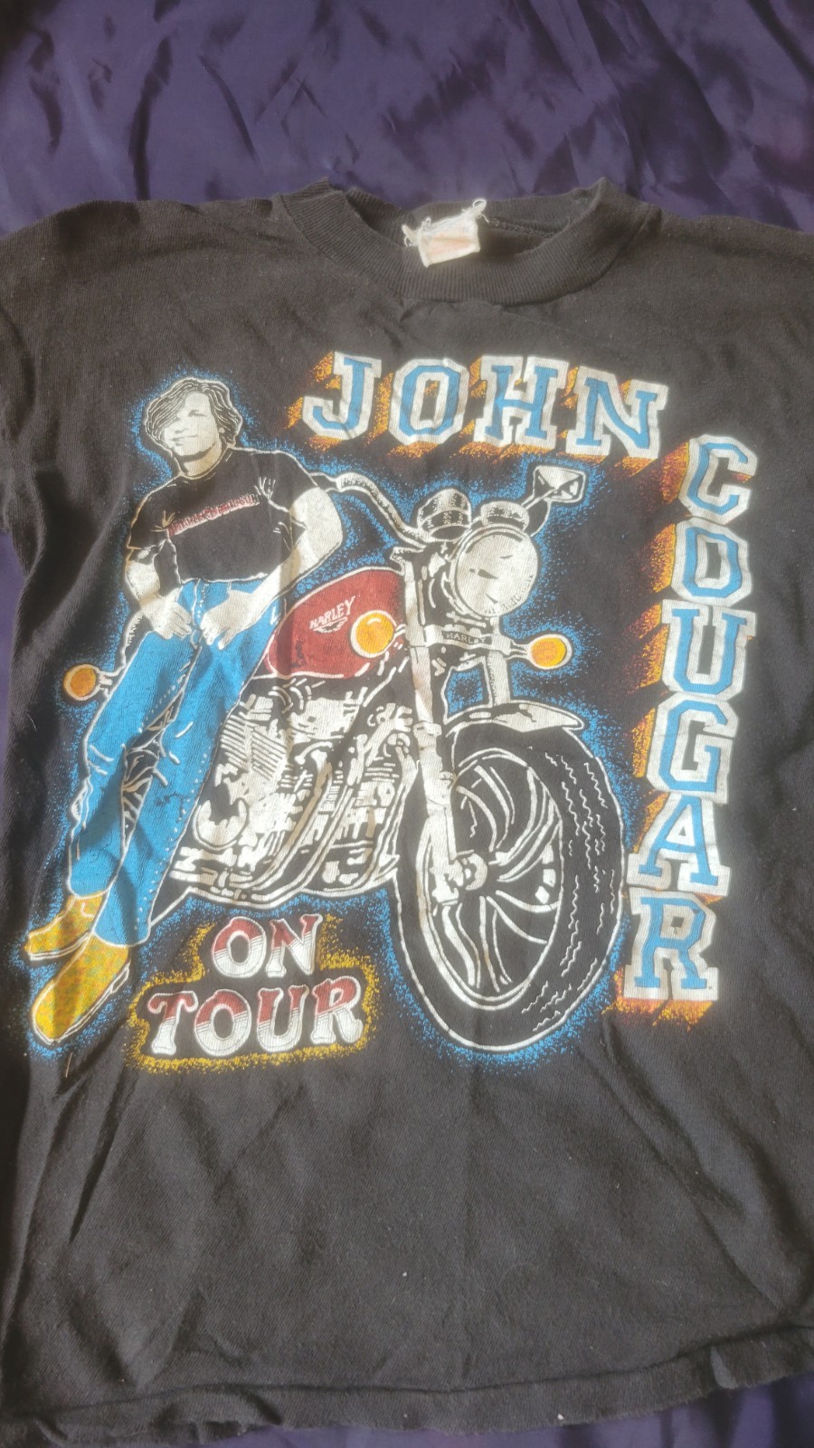 True Vintage 1980s John Cougar Mellencamp On Tour T-shirt Size Medium