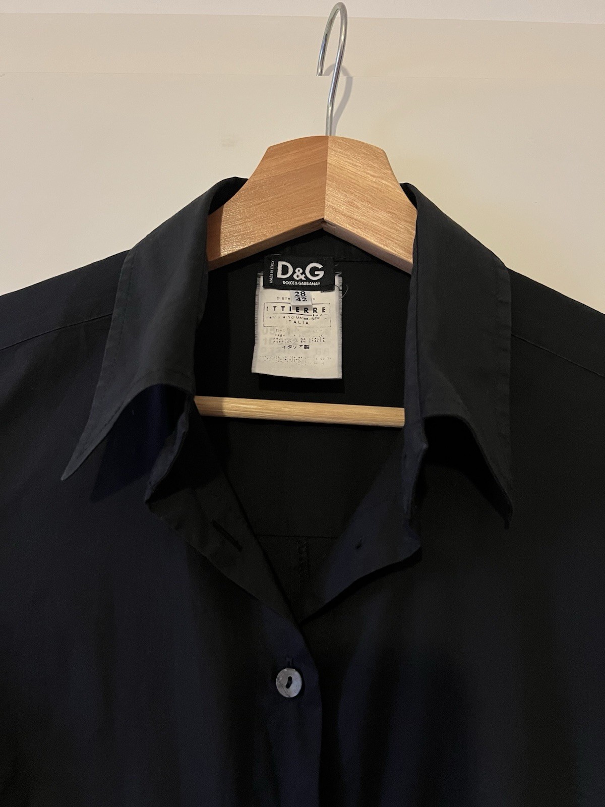Vintage Dolce & Gabbana Wide Lace Insert Shirt Dress