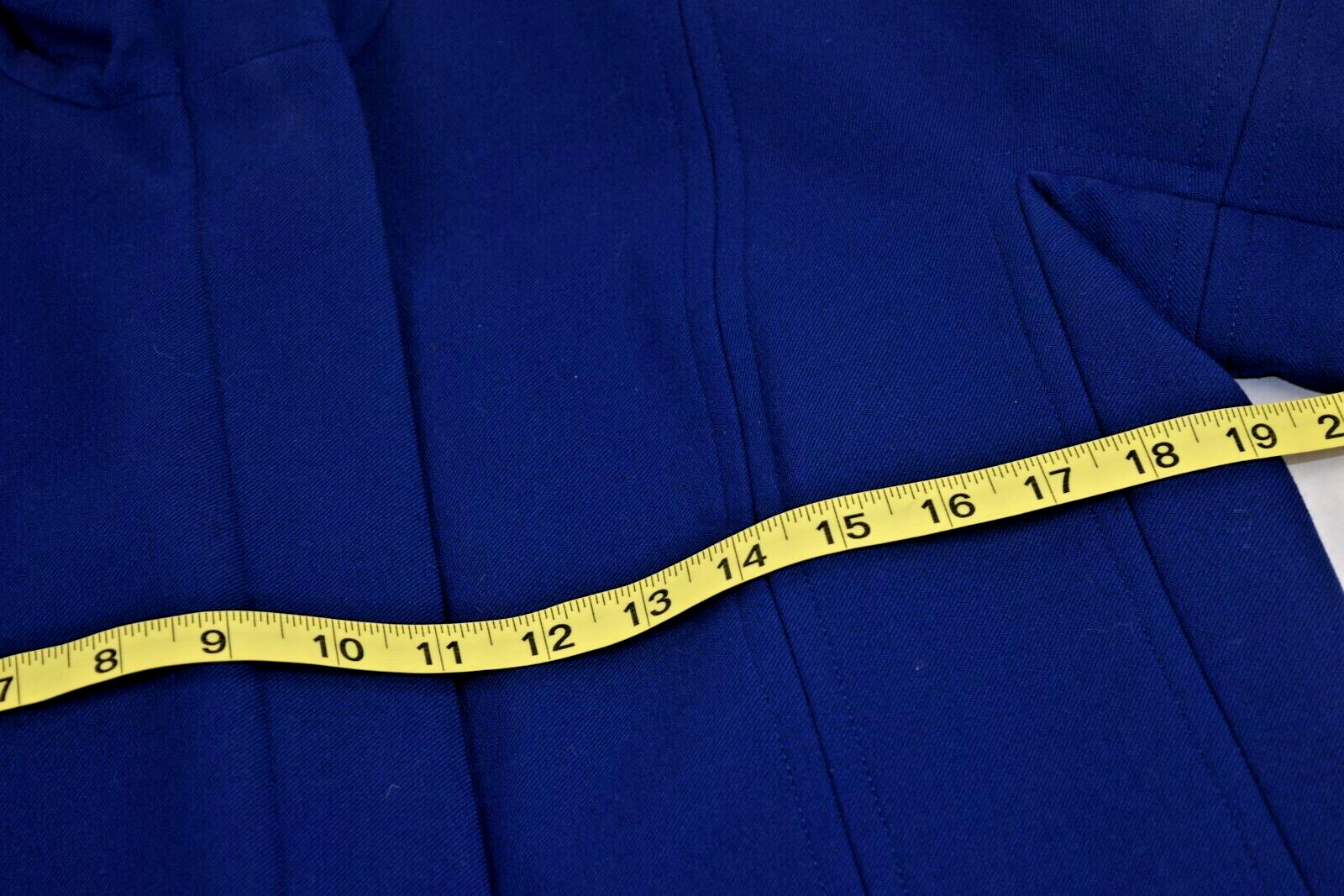 Overcoat American Airlines Issued Size L 2016 Blue Lined Poly Wool Dual Zip Warm