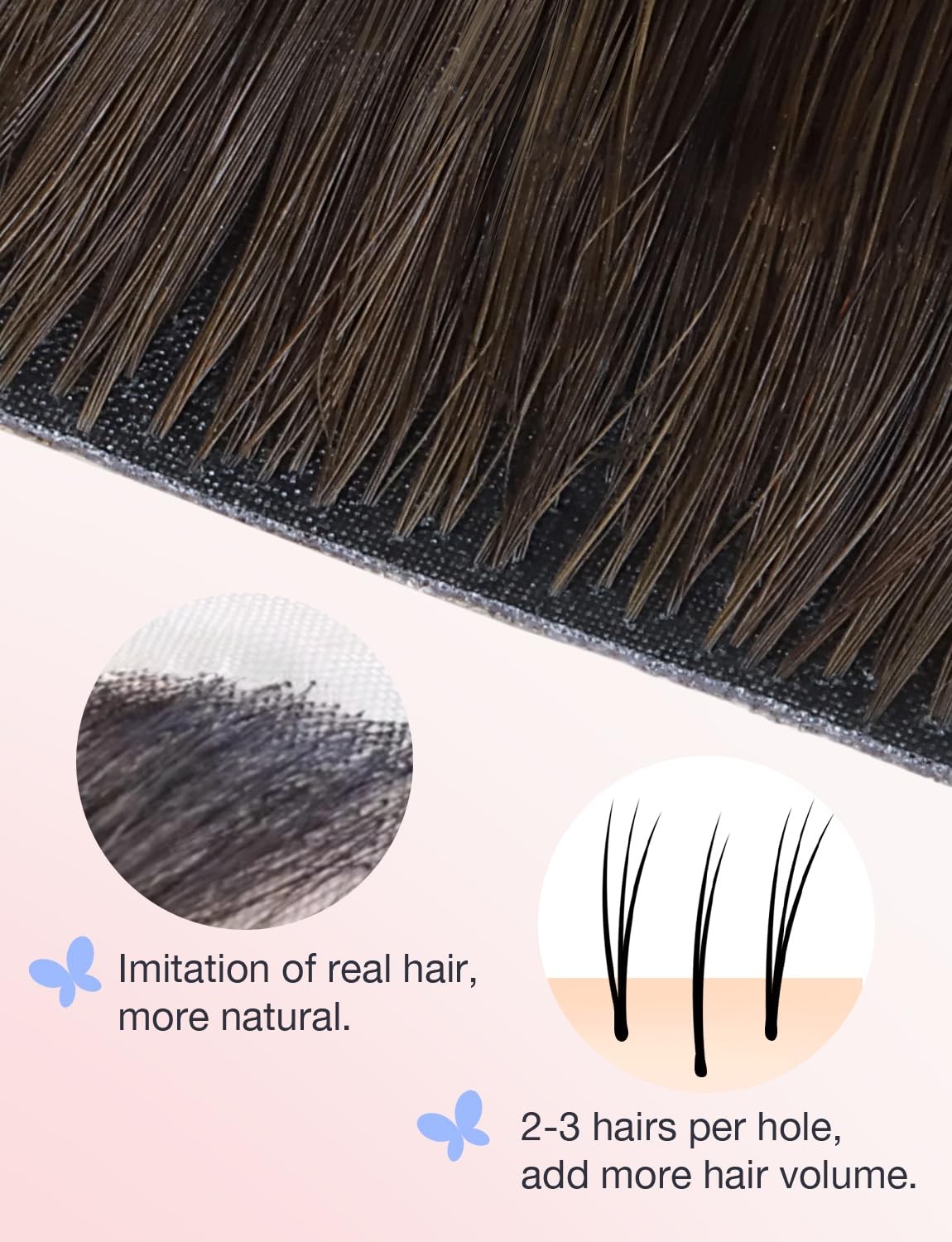 DOORES Invisi Edge Tape in Hair Extensions Light Dark Brown 10 Injection Tapeins