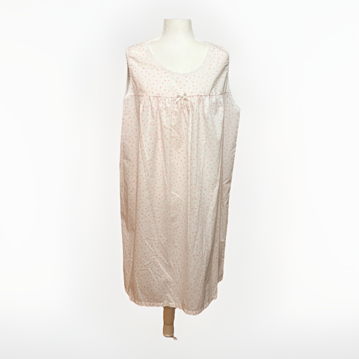 VTG 2001 Sears Fundamentals 2pc Nightgown Robe Set 1X Pink Floral