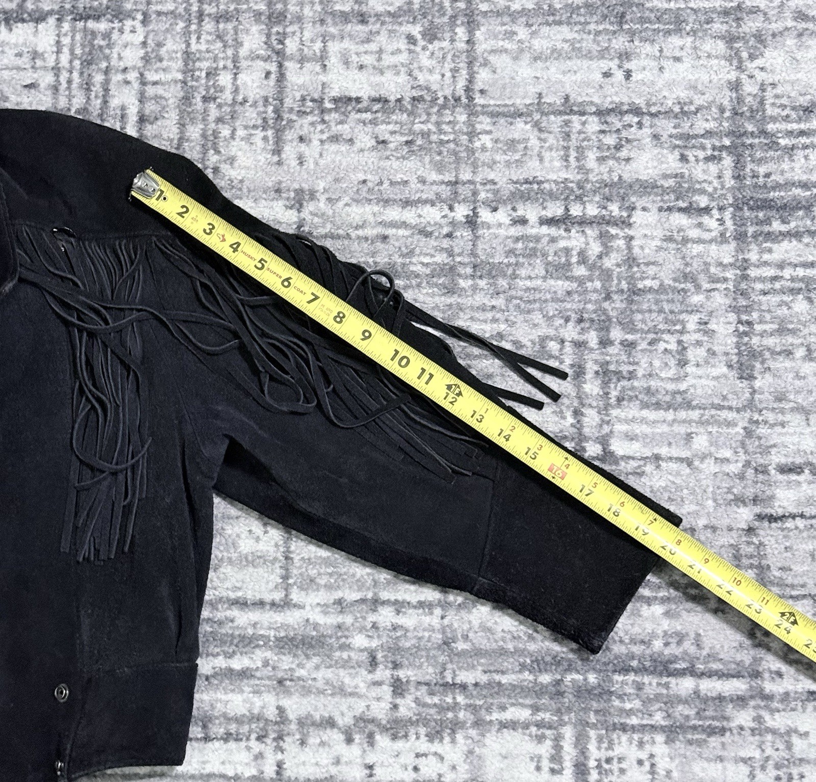 Vintage Yearbook Suede Leather Fringe Jacket Western Cropped Women’s Size M